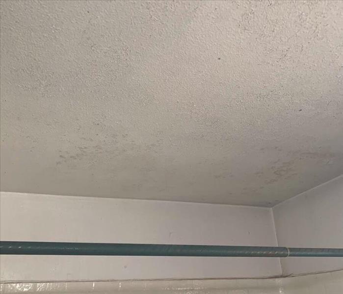 White ceiling in bathroom with no more mold 